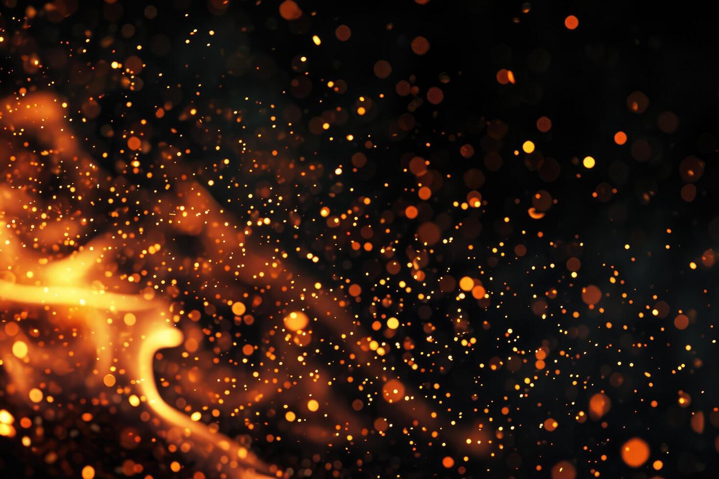 Fiery black background for your design photo