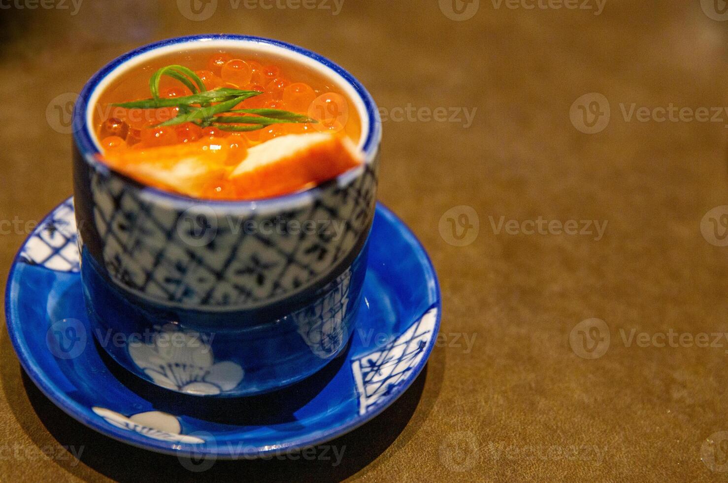 chawanmushi con pescado huevos foto