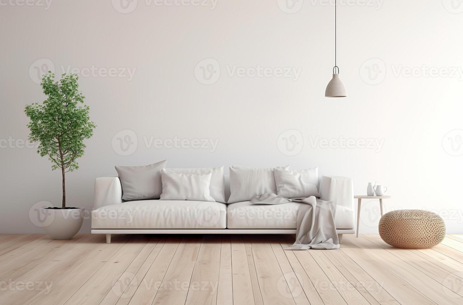 AI generated Minimalist living room photo