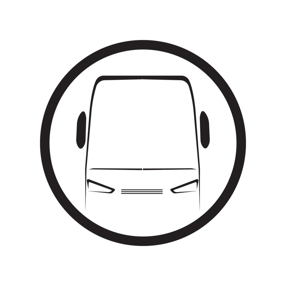 modern bus logos and symbols illustration of public transportation design vector