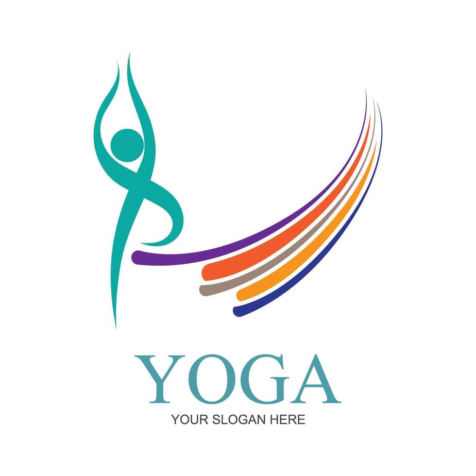 ilustración vector gráfico de yoga logo y símbolo Perfecto para tienda marcas, balnearios, aptitud física, salud, etc