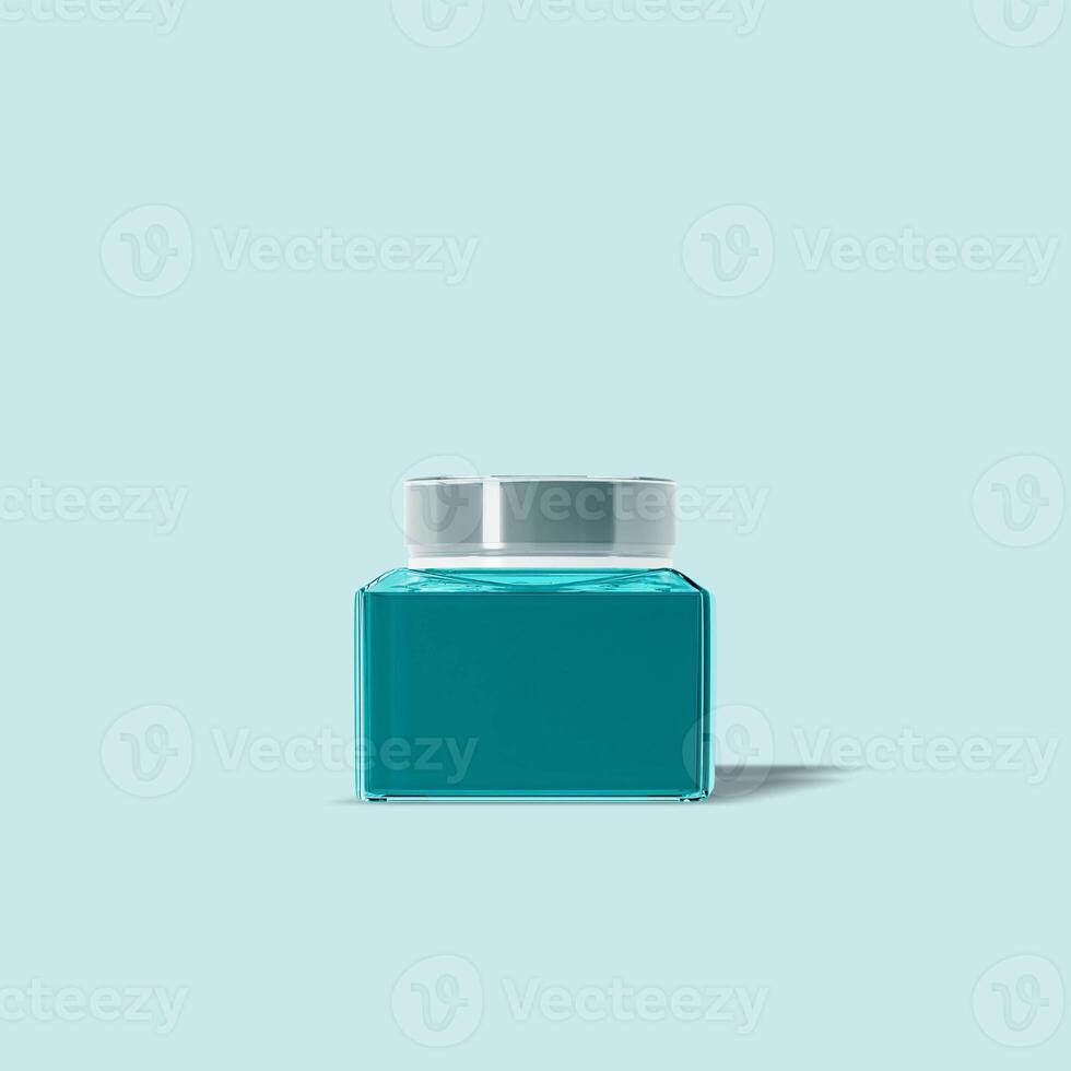 Cosmetic Square Glass Jar photo