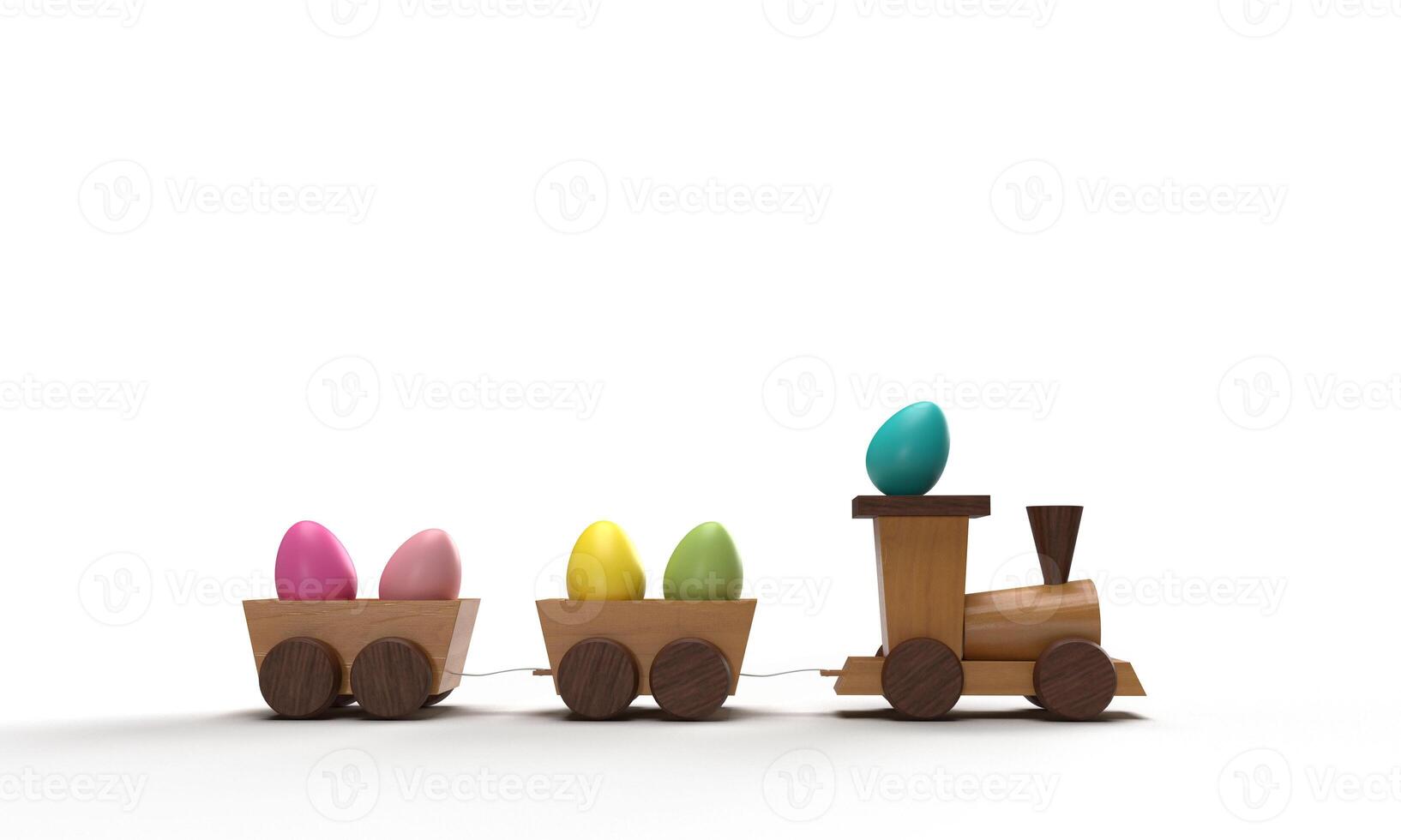 Train toy egg colourful play symbol decoration ornament happy easter egg march april month celebration festival holiday spring time child kid season food greeting pink yellow blue green character photo