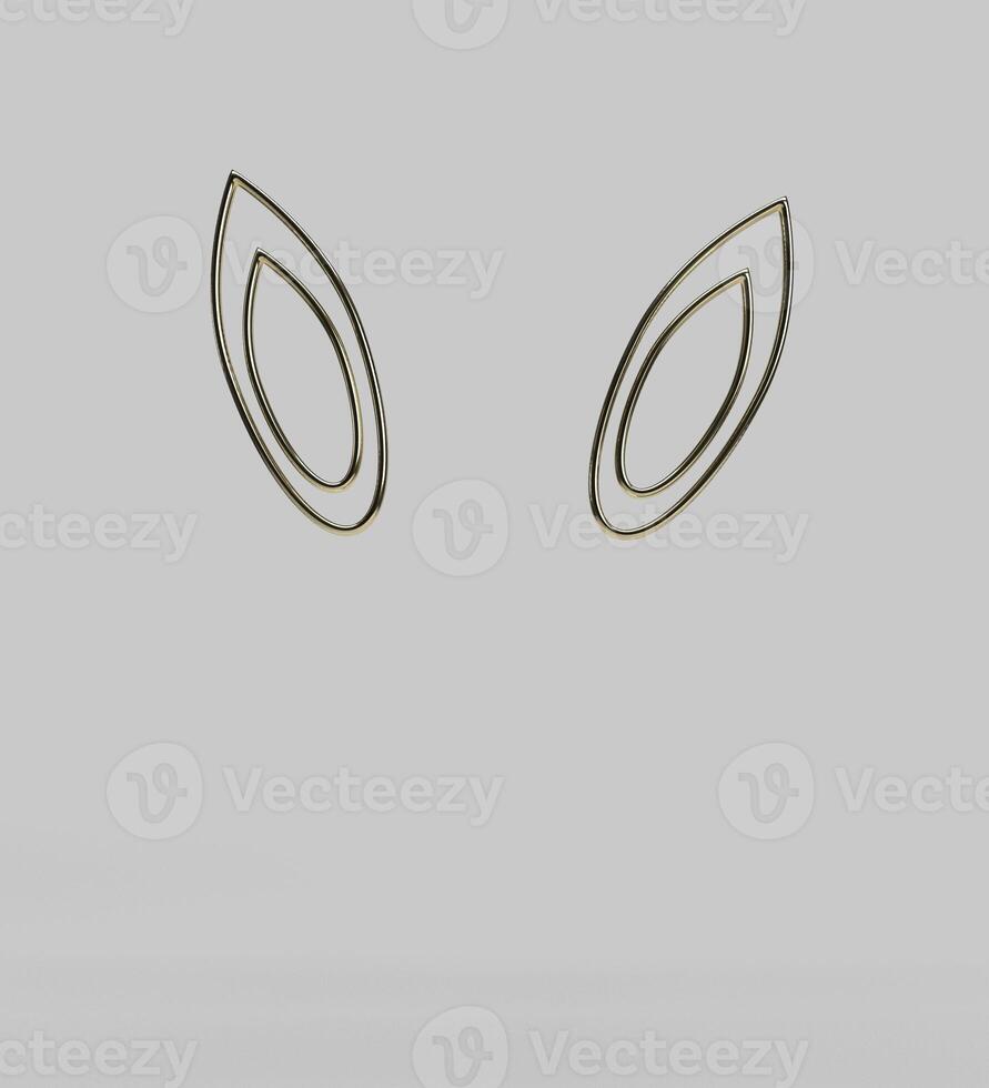 rabbit ear bunny object icon white isolated background dicut happy easter egg celebration festival fluffy pet funny holiday spring time march april month cartoon  pet design hare body part shape head photo