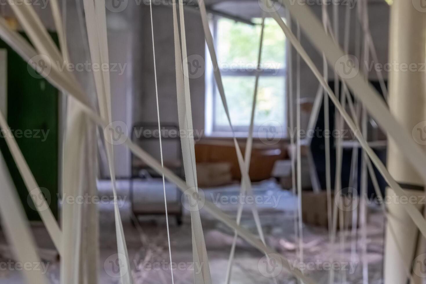 fabric threads in an old factory photo