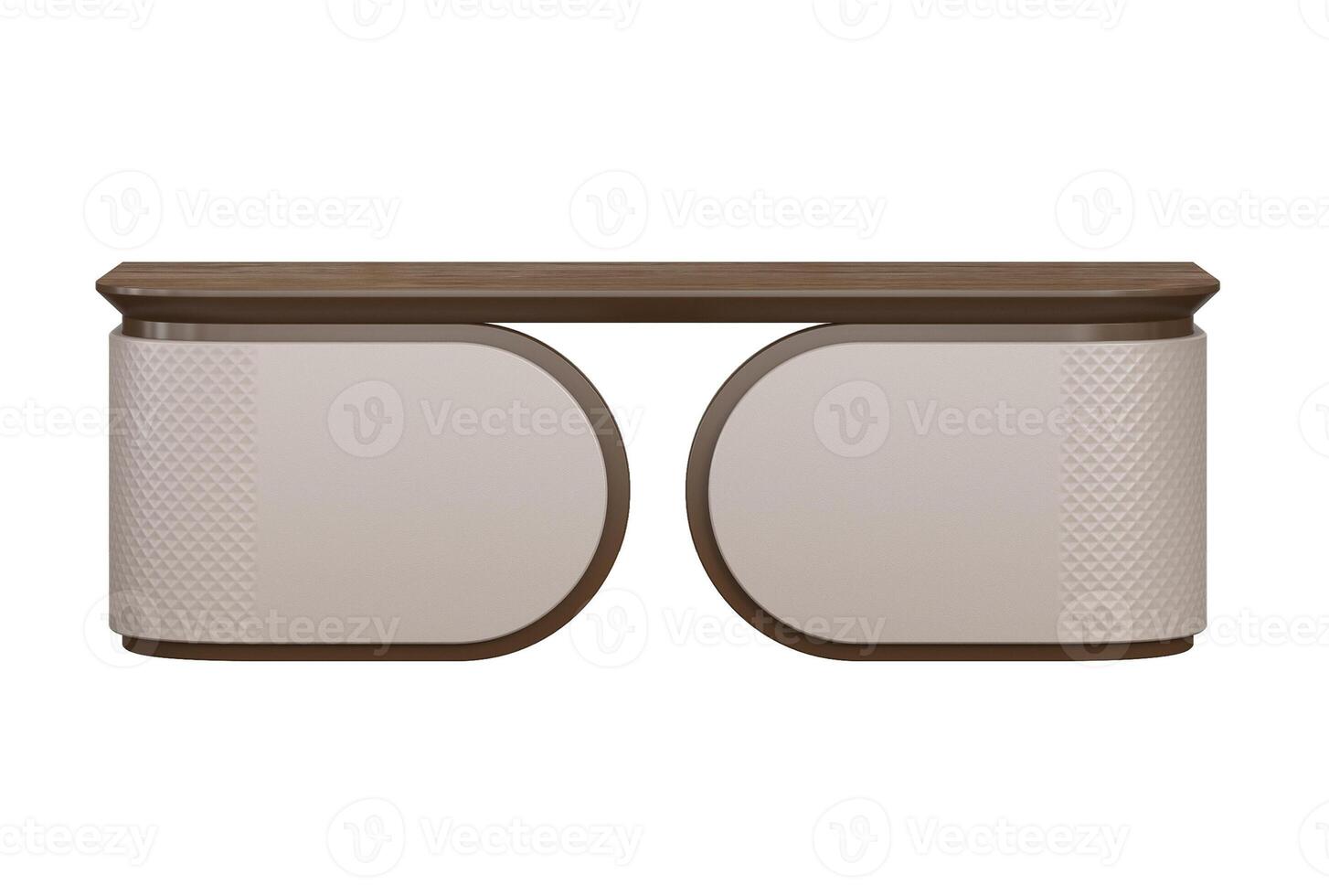 3D rendering of management desk- boss desk in white scene photo