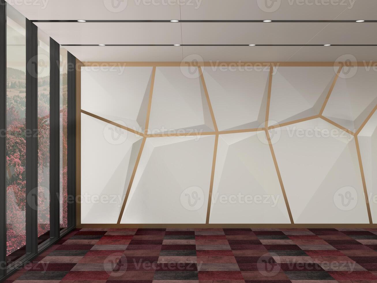 3D rendering of blank office and interior scene photo