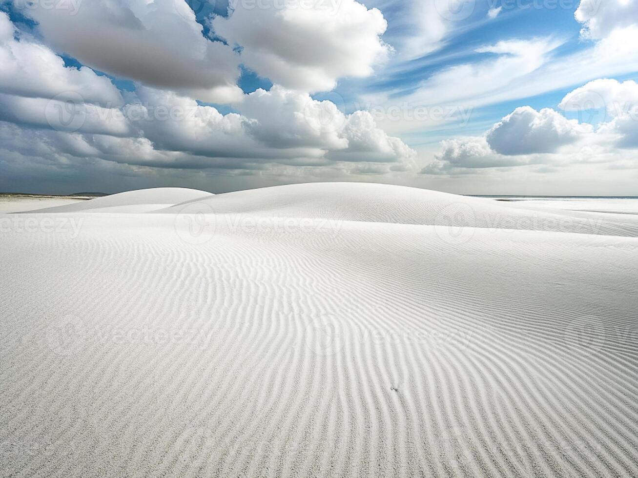 ai generado blanco Desierto antecedentes y brillante cielo foto