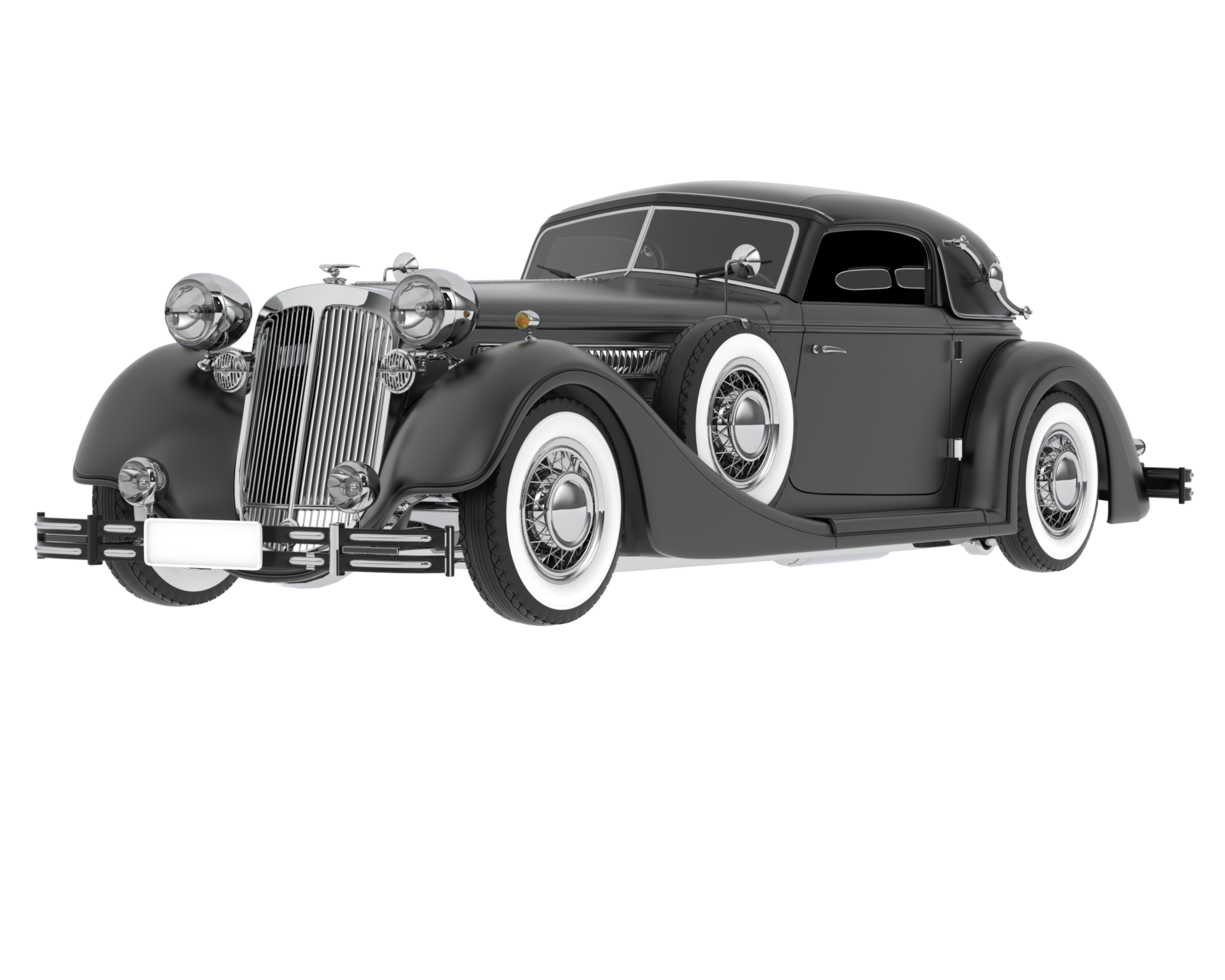 Classic car isolated on background. 3d rendering - illustration png