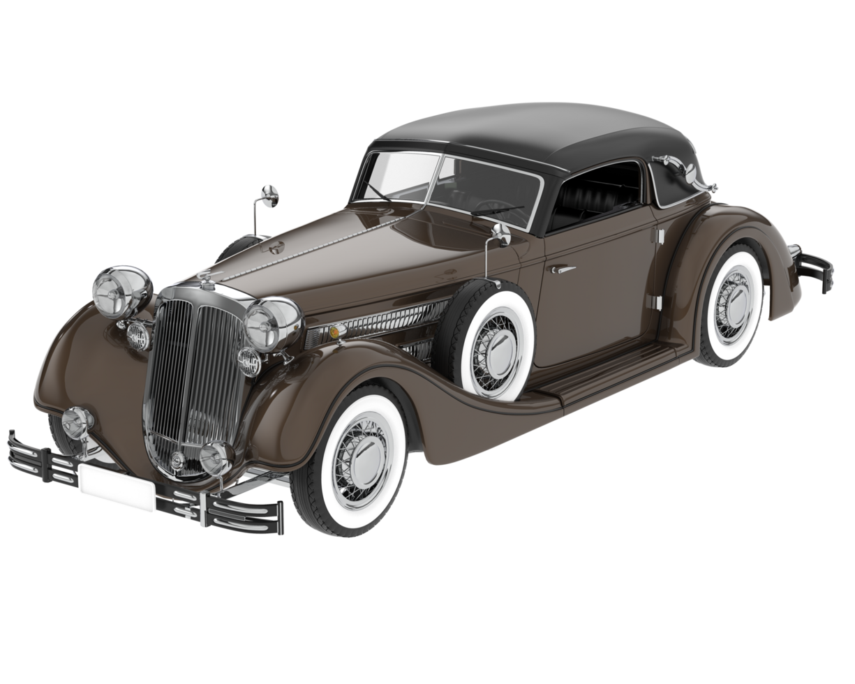 Classic car isolated on background. 3d rendering - illustration png