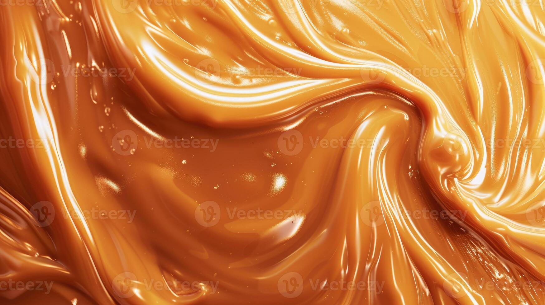 AI generated A luscious liquid toffee background with swirling melted caramel evokes indulgent sweetness. Tempting, Ai Generated. photo