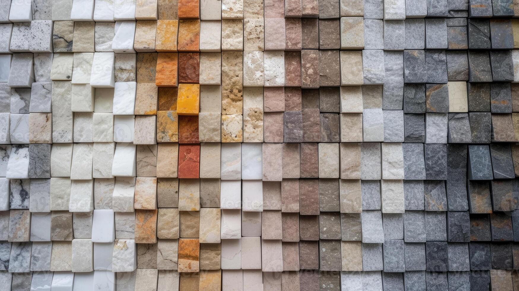 AI generated Assorted wall tile samples showcasing diverse textures. Design possibilities unfold, Ai Generated. photo