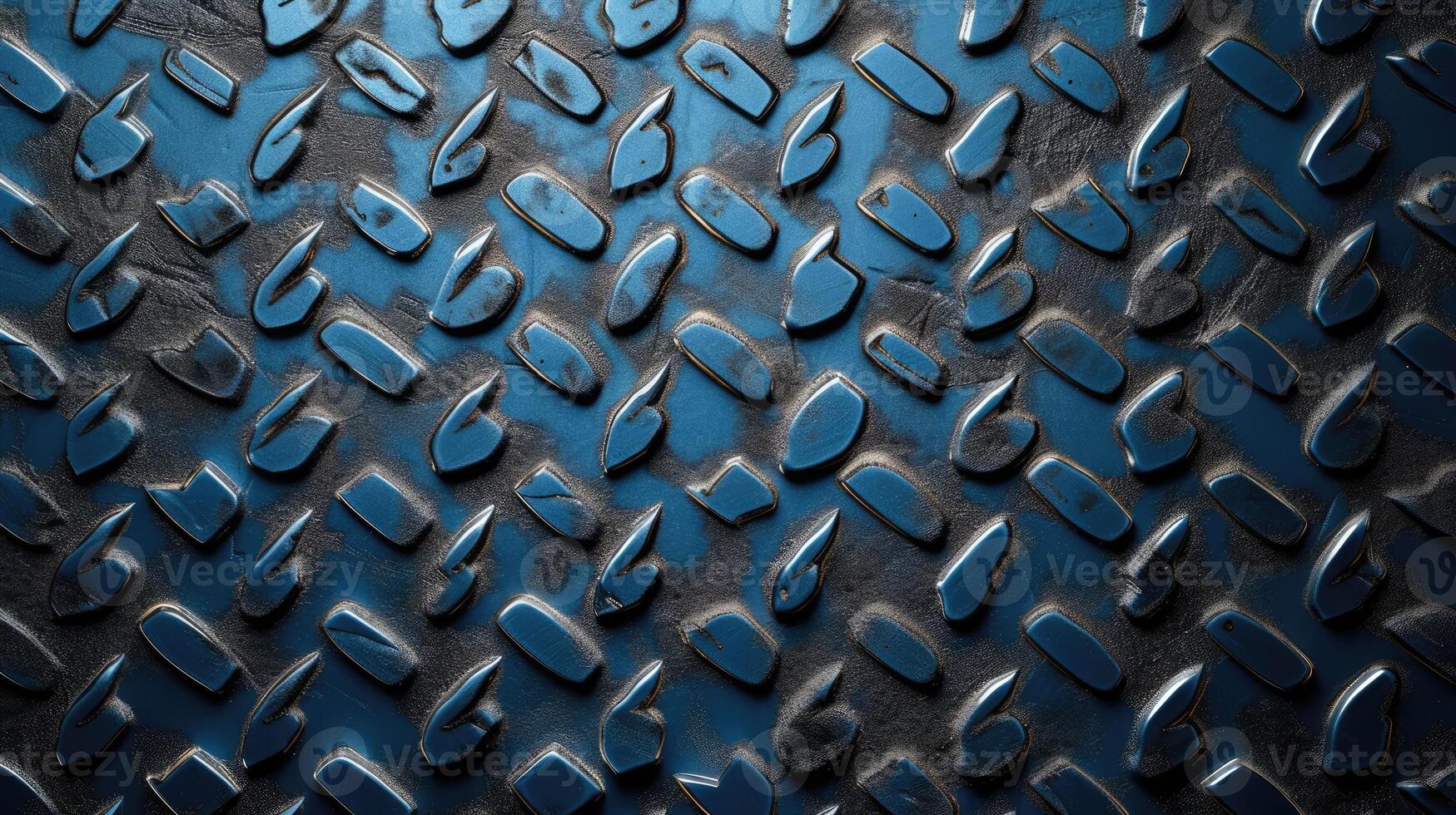 AI generated Sleek black and blue metal textures meld seamlessly in a modernistic background, Ai Generated. photo