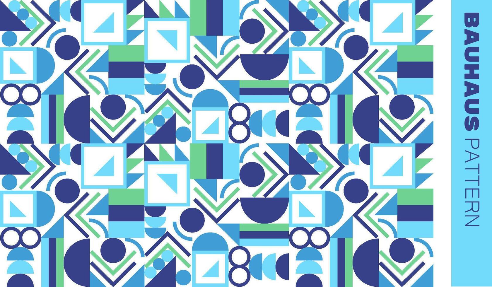 geometric rectangular blue colors pattern background design. vector illustration. Bauhaus style.