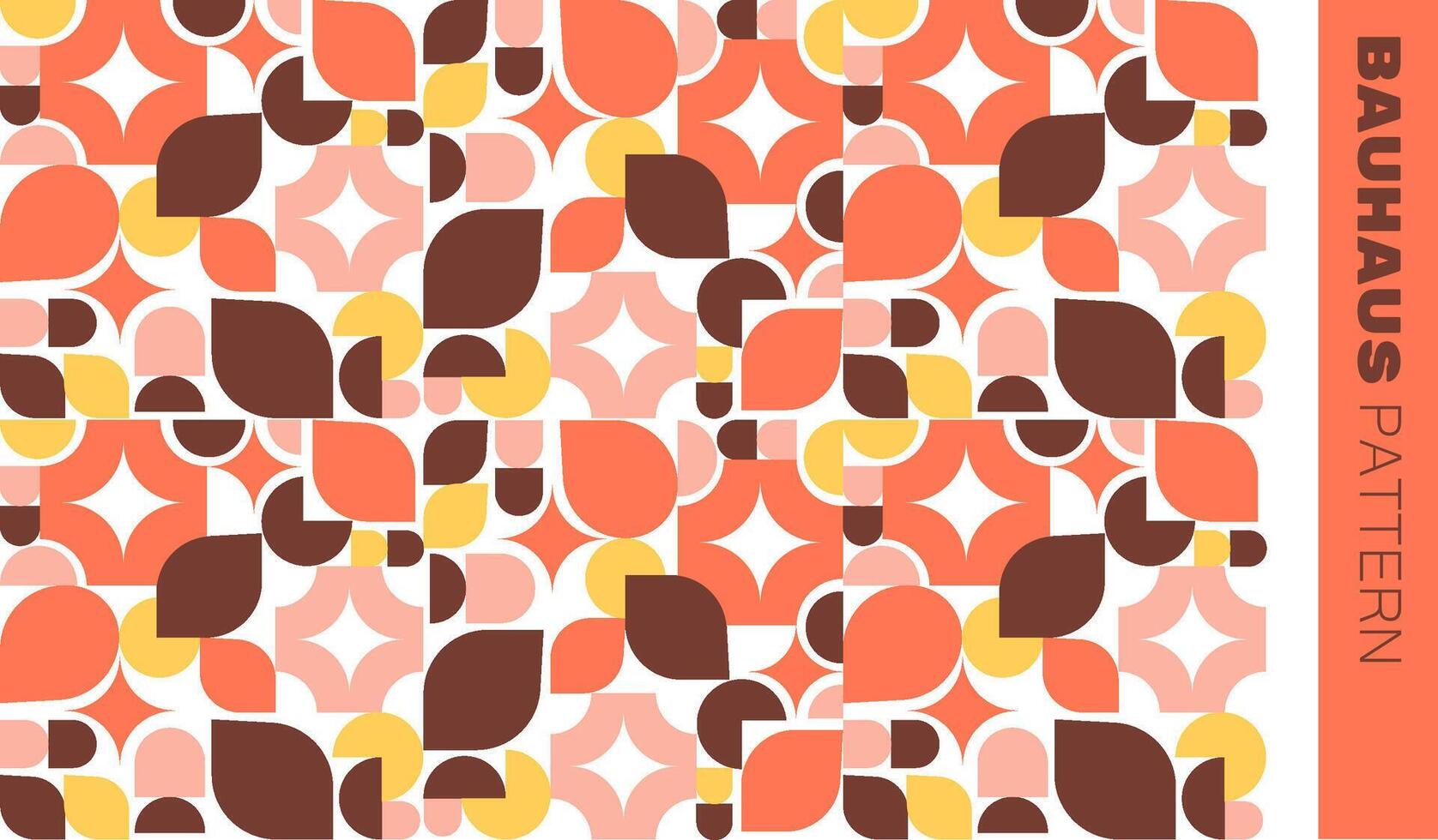 geometric shape orange colors pattern background design. vector illustration. Bauhaus style.