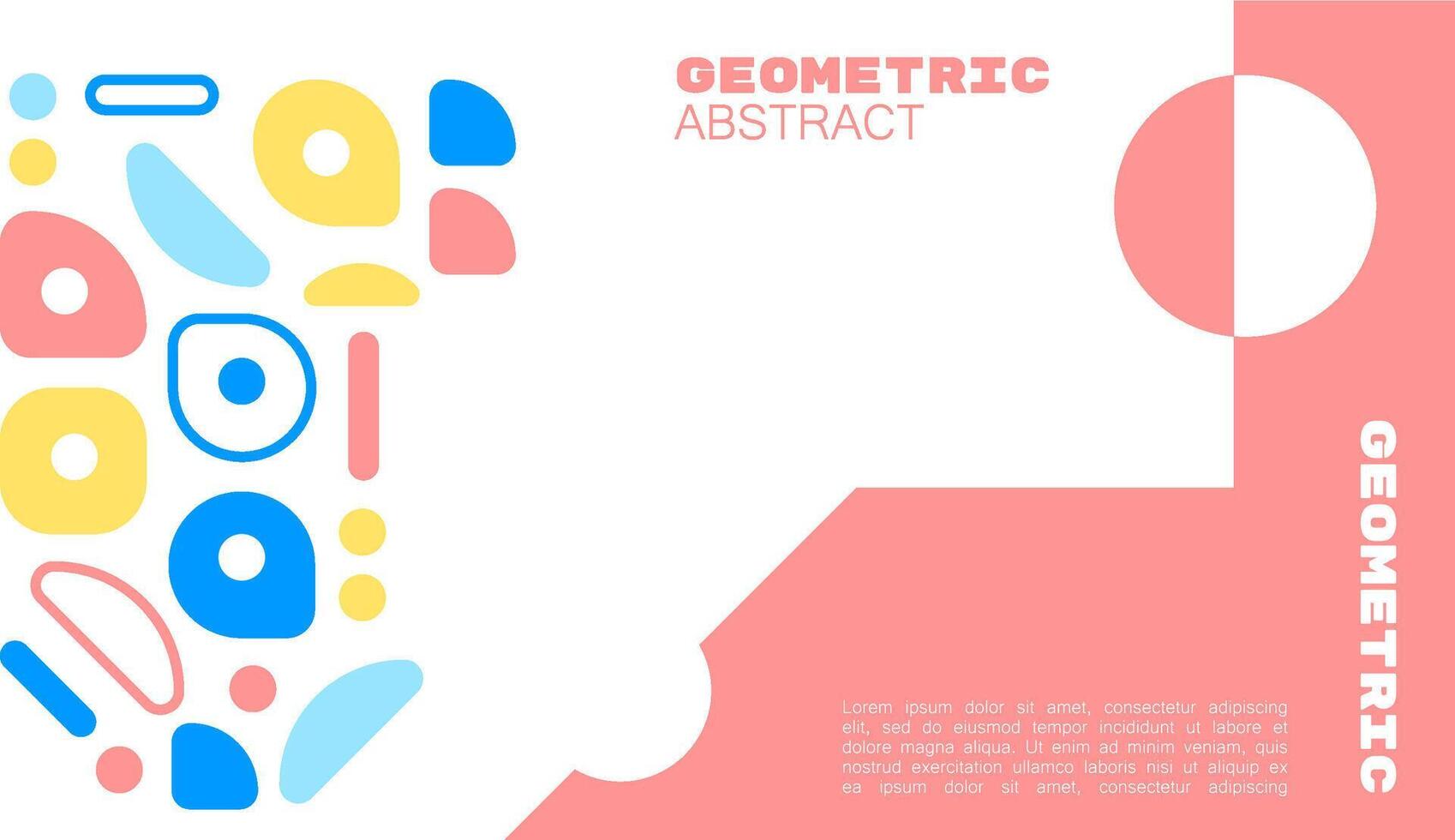 Abstract geometric shape Bauhaus background design . vector illustration. modern and simple style.