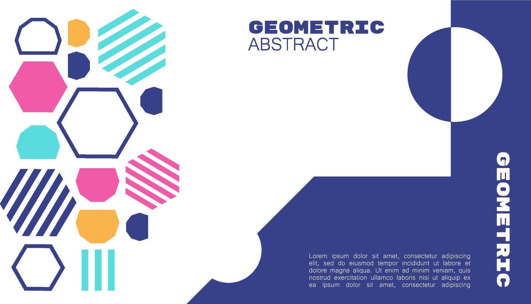 Abstract geometric shape  brutalism background. vector illustration. Template element brutalist