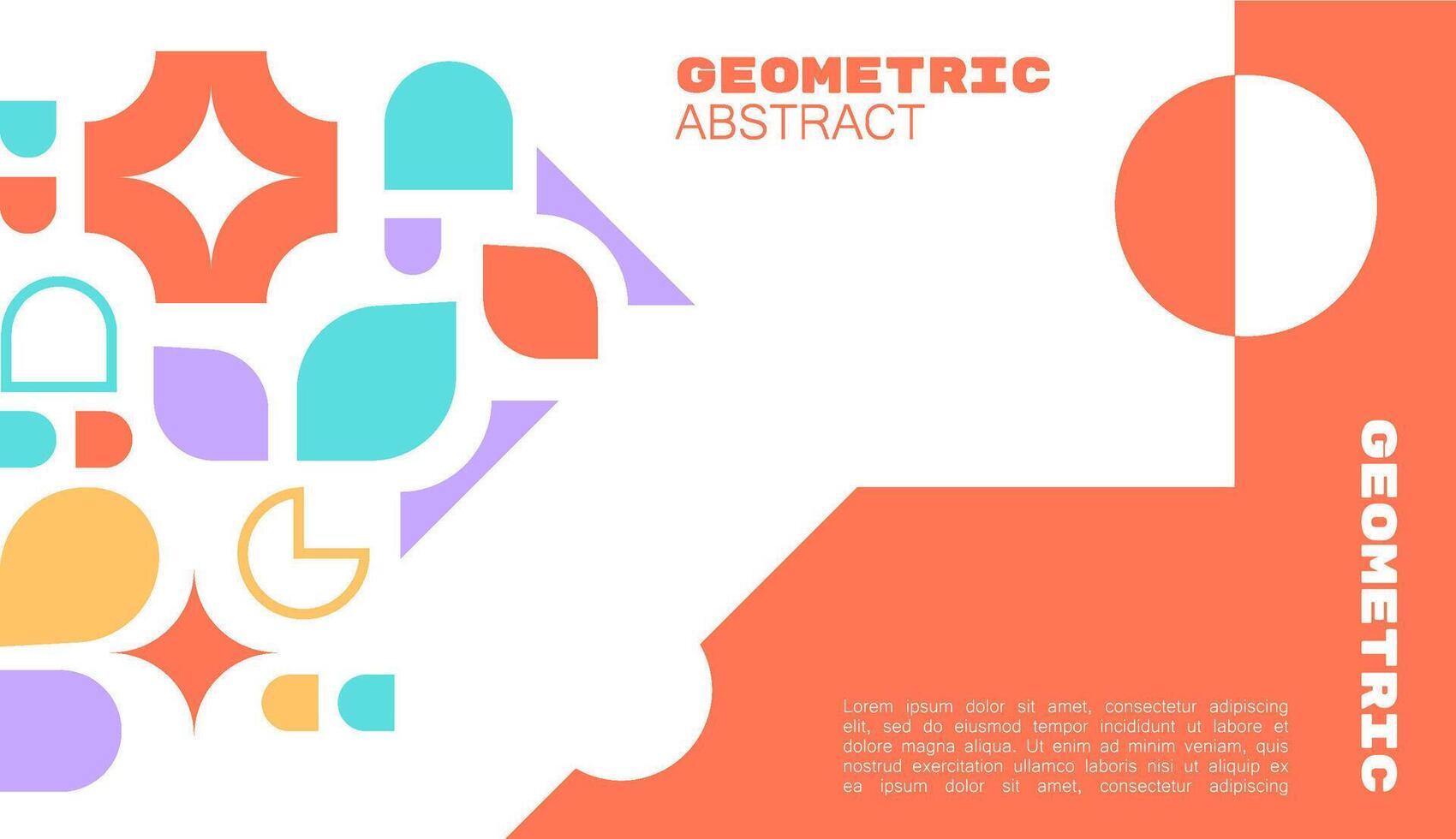 Abstract geometric shape  brutalism background. vector illustration. modern and simple element