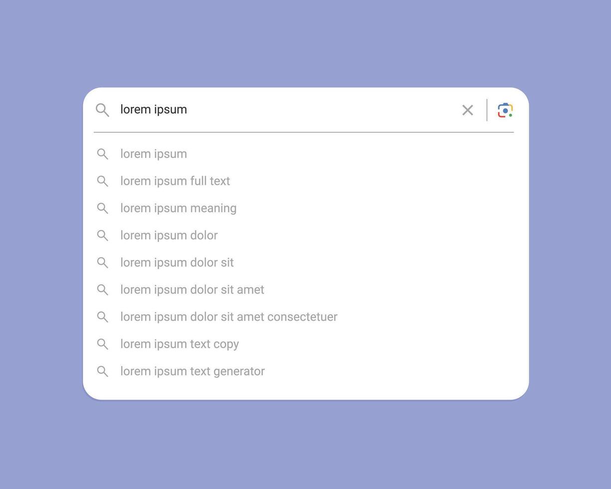 Search bar flat vector icon. User interface sign symbol vector