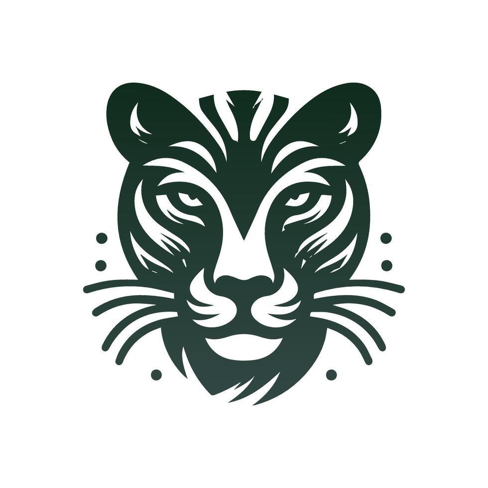 Gradient panther face logo design for vector illustration