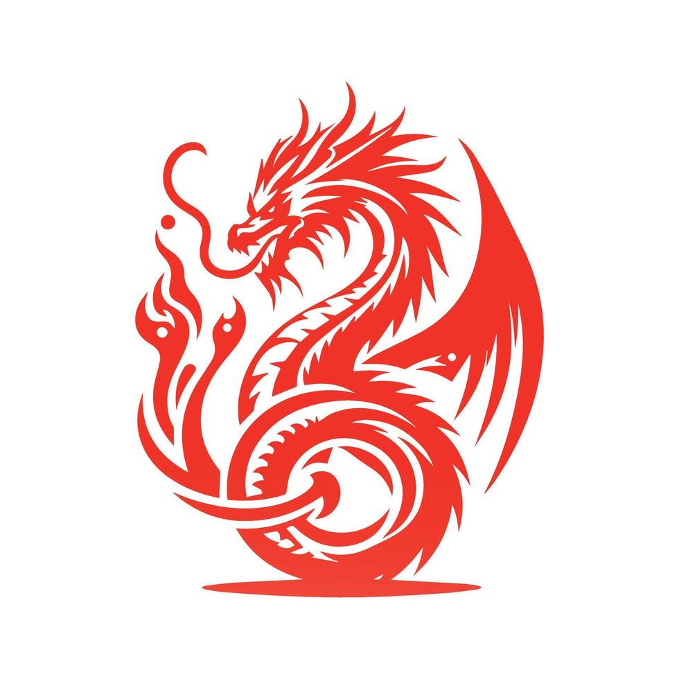Gradient dragon logo designs for vector illustration.