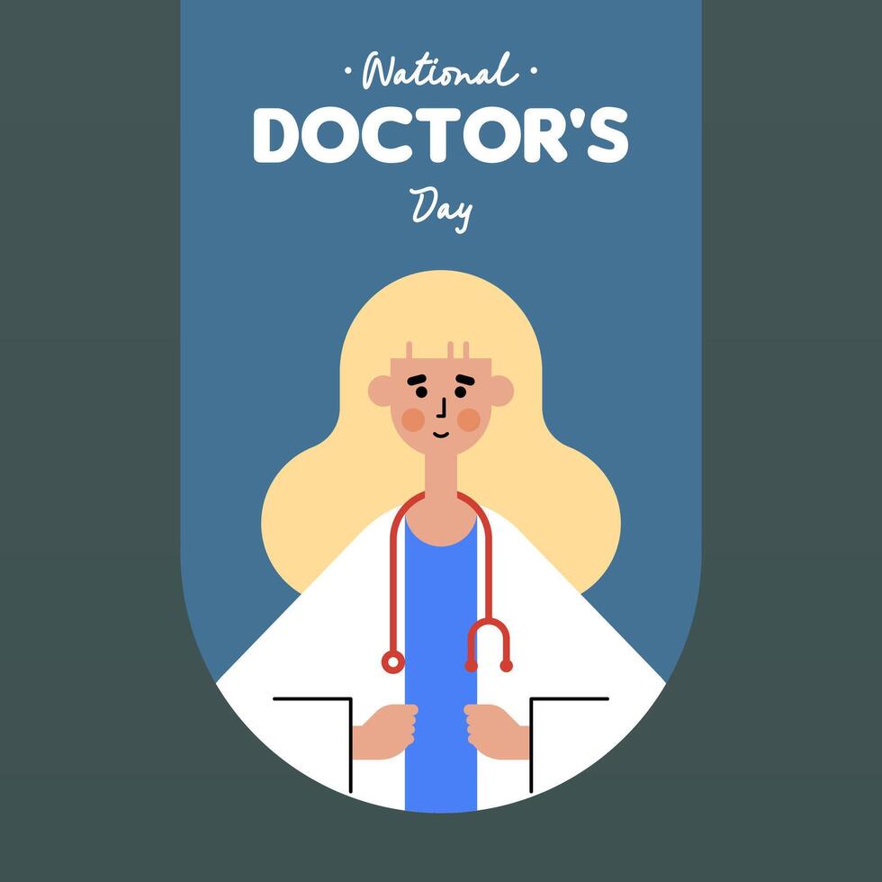 nacional del doctor día ilustración antecedentes vector