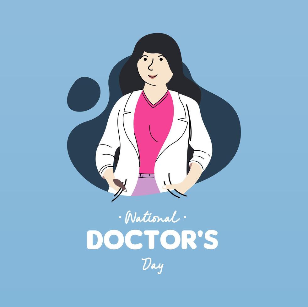 nacional del doctor día ilustración antecedentes vector