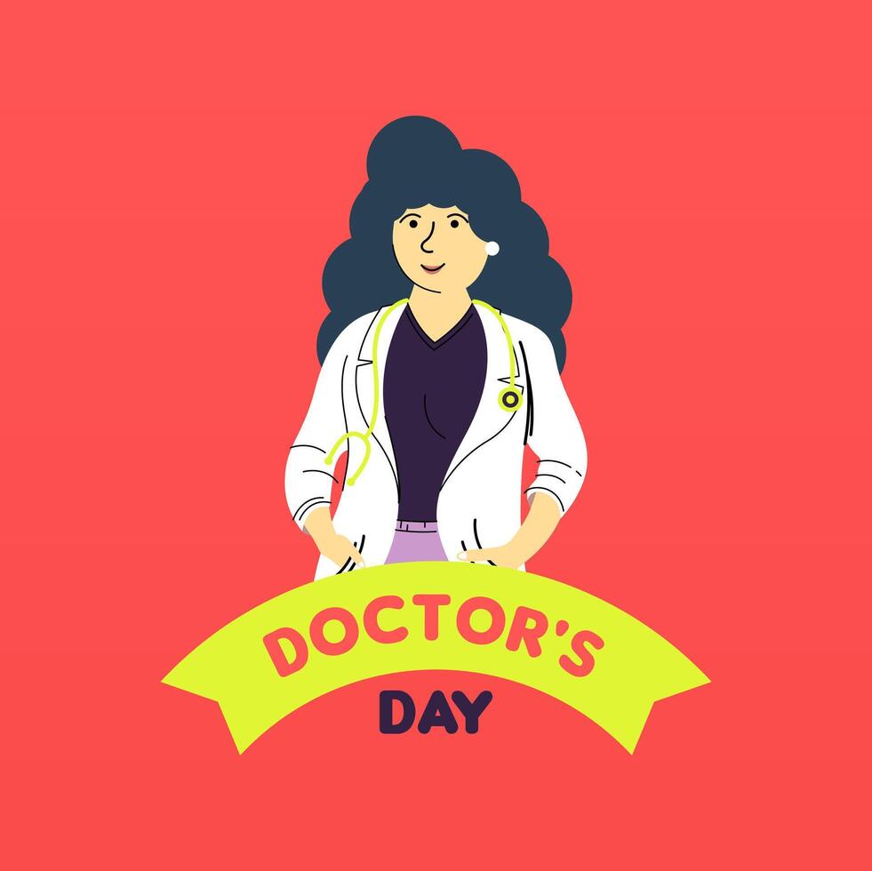 nacional del doctor día ilustración antecedentes vector