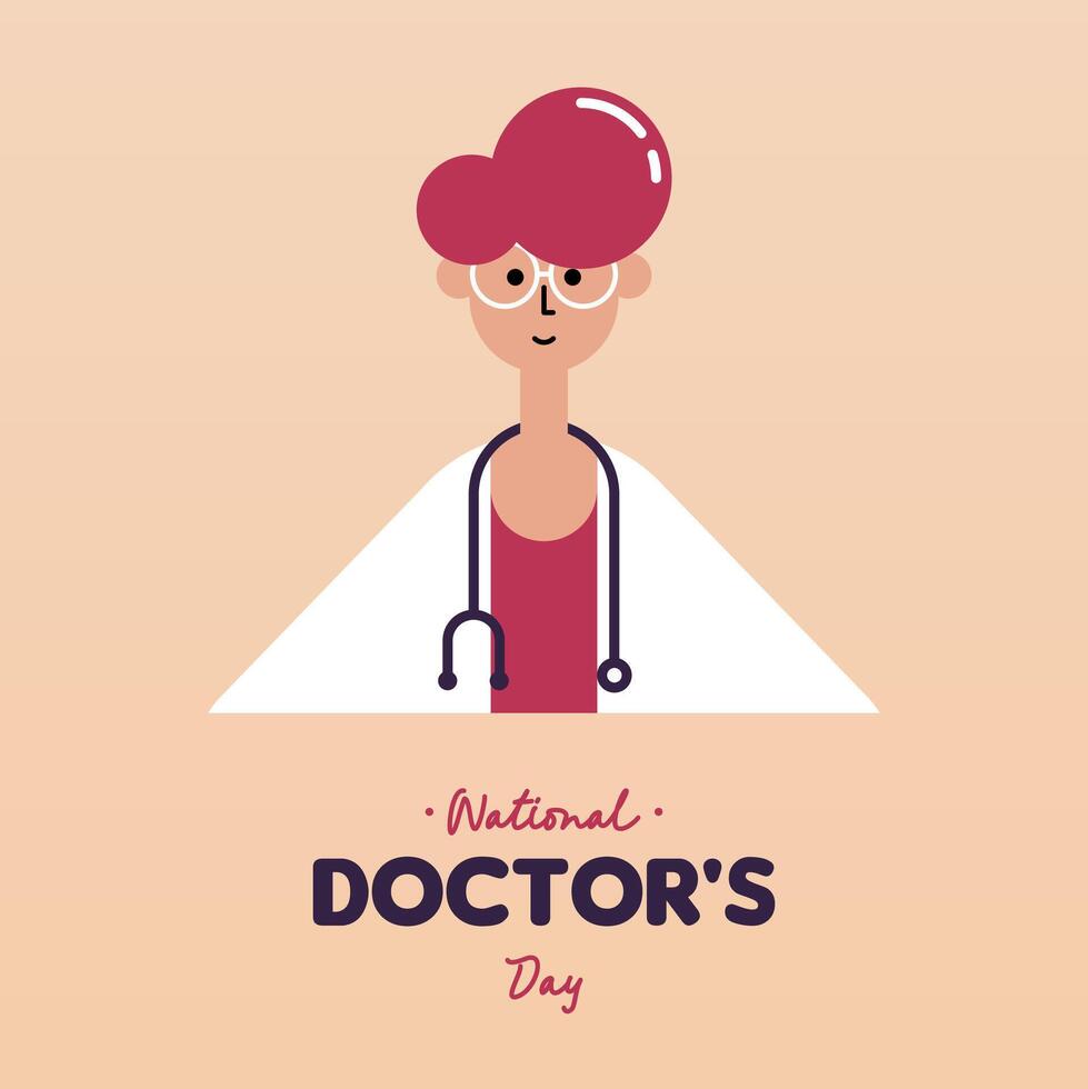 nacional del doctor día ilustración antecedentes vector