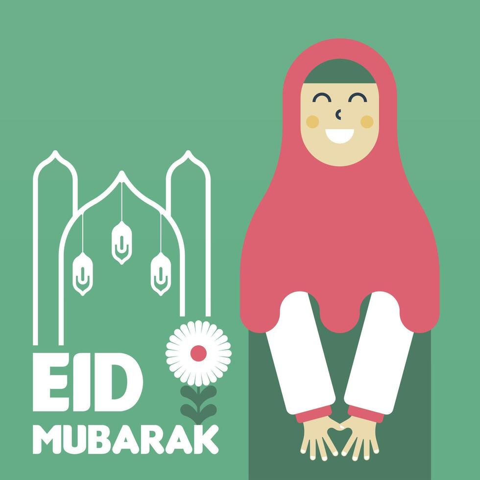 plano eid al-fitr ilustración antecedentes vector