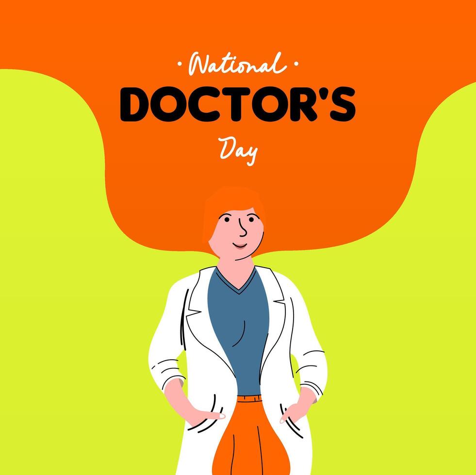 nacional del doctor día ilustración antecedentes vector