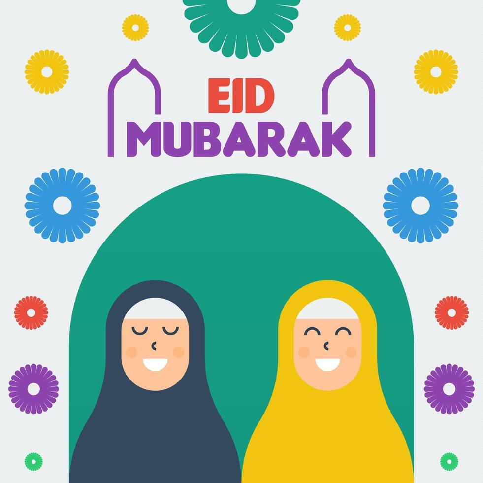 plano eid al-fitr ilustración antecedentes vector