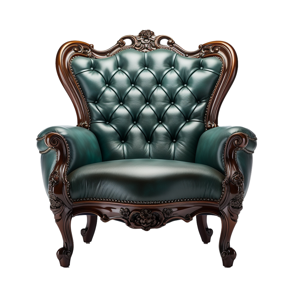 AI generated Beautiful arm chair png isolated on transparent background