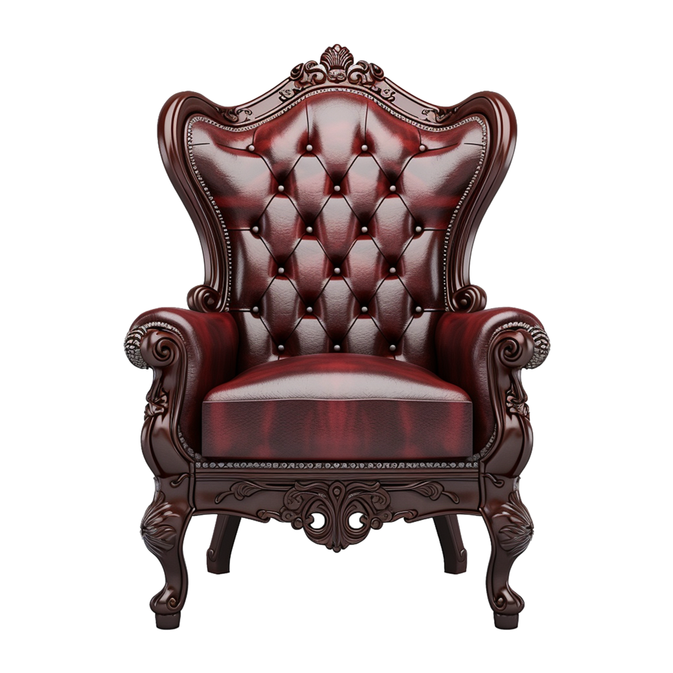 AI generated Beautiful arm chair png isolated on transparent background