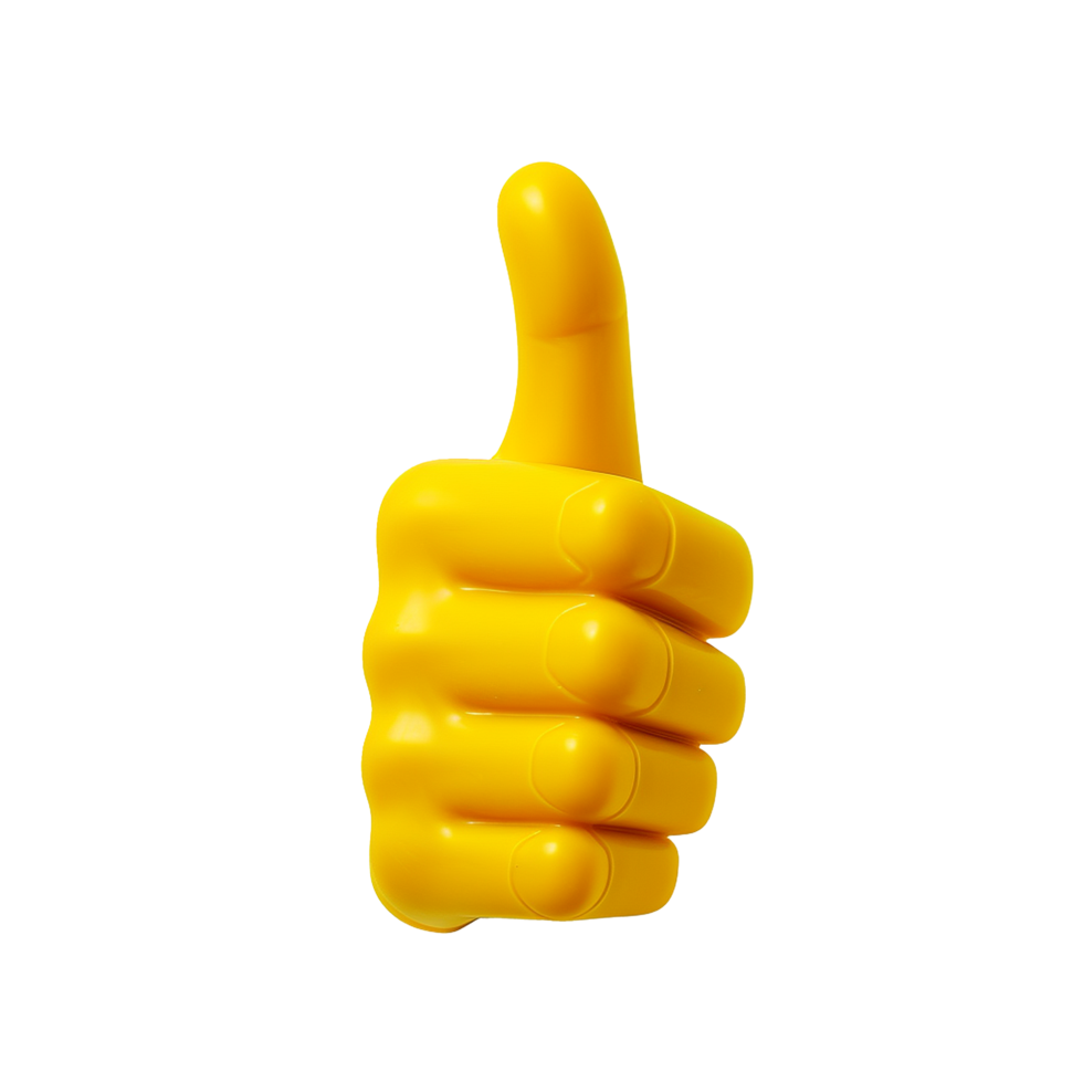 AI generated Thumbs up emoji png isolated on transparent background