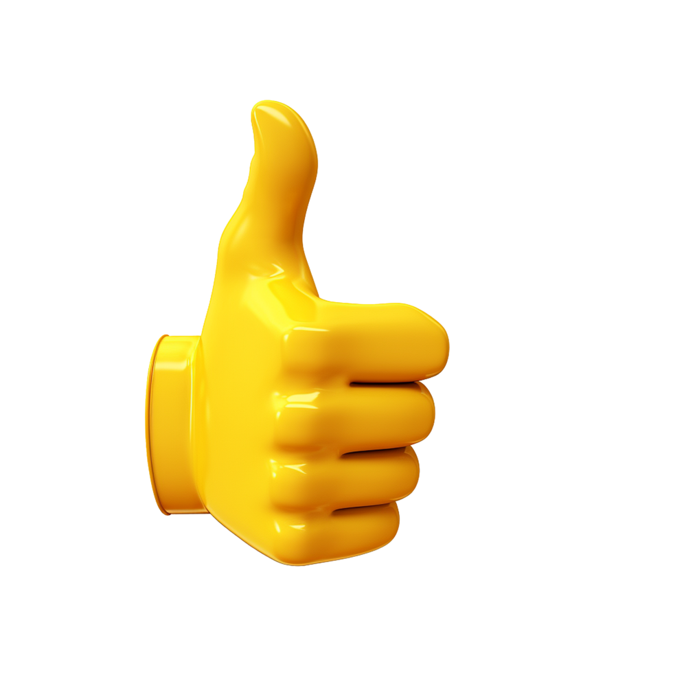 AI generated Thumbs up emoji png isolated on transparent background