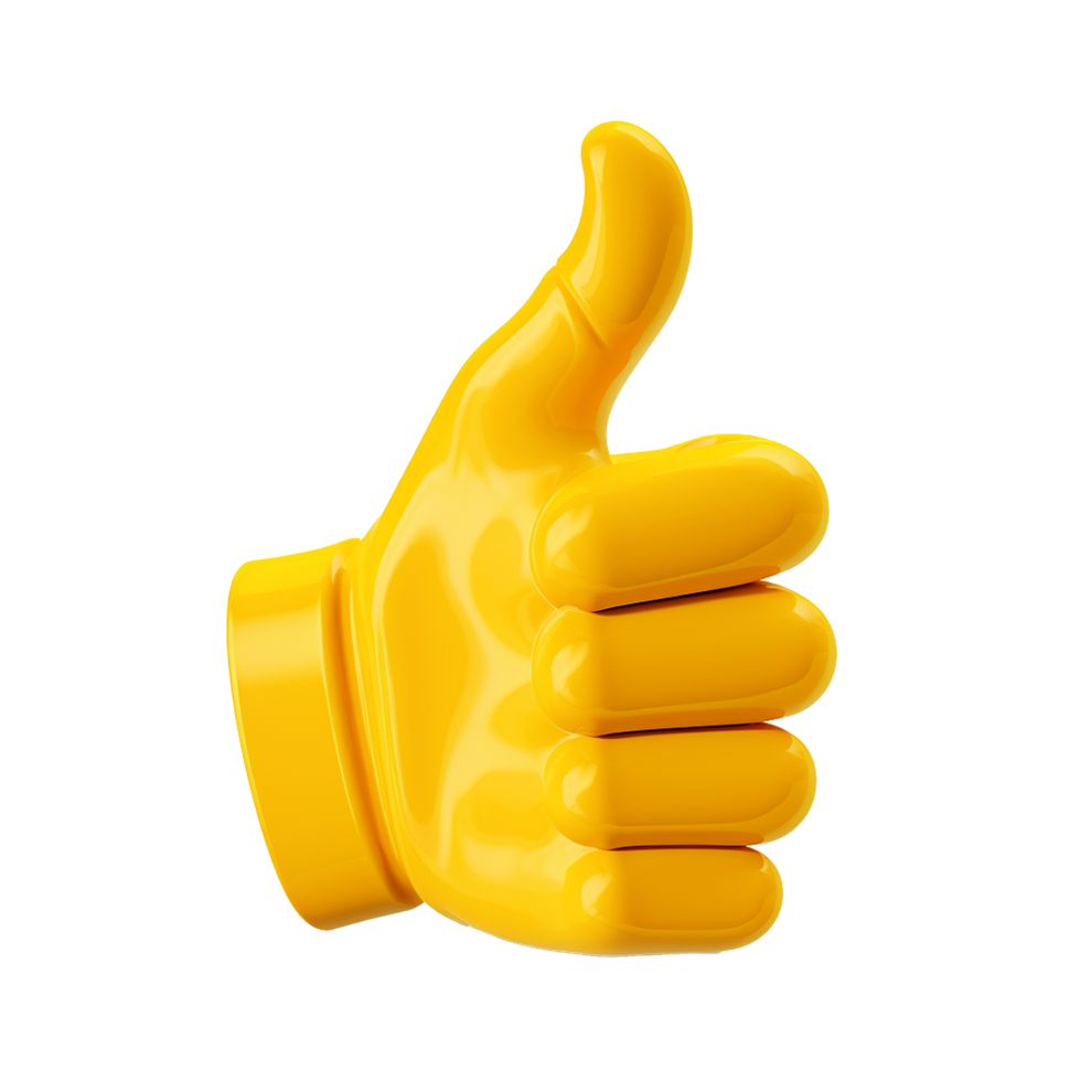 AI generated Thumbs up emoji png isolated on transparent background