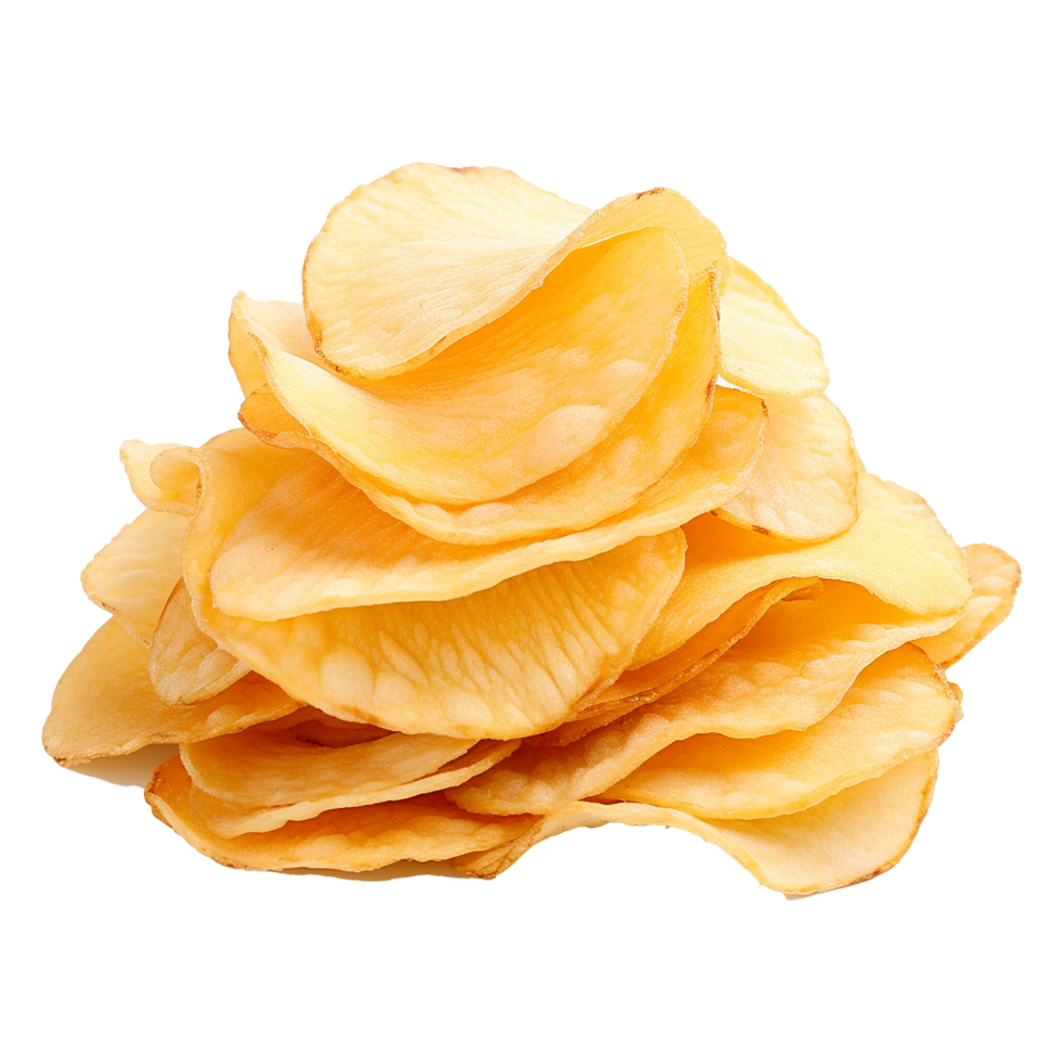 AI generated Potato chips isolated on transparent background png ...