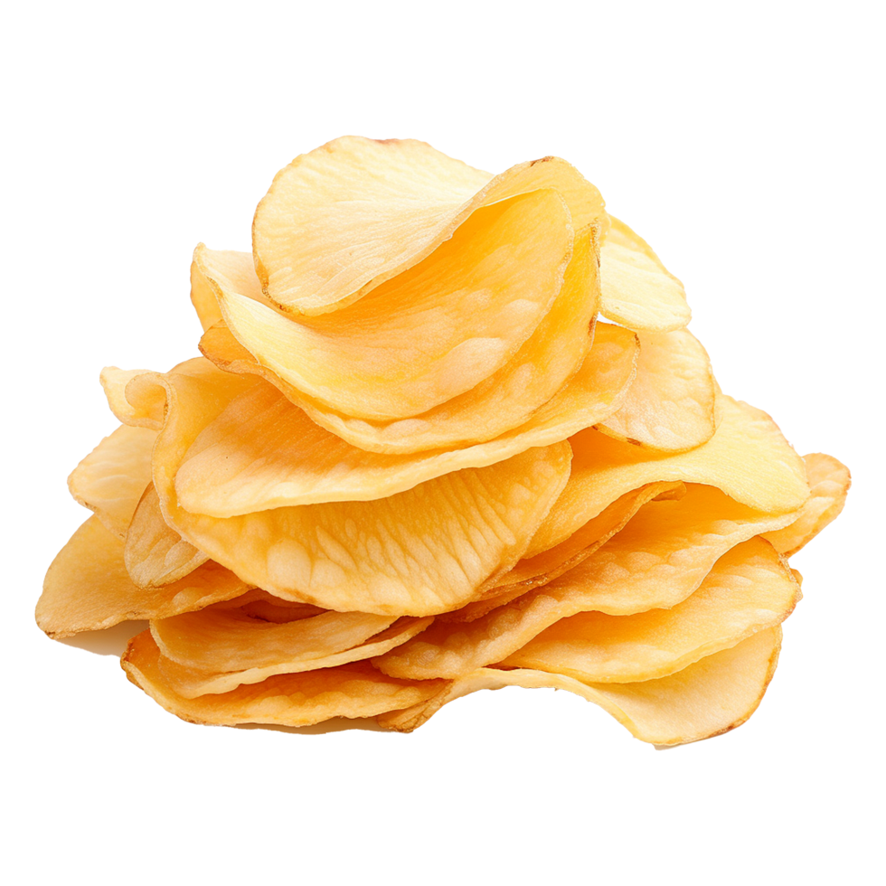 AI generated Potato chips isolated on transparent background png