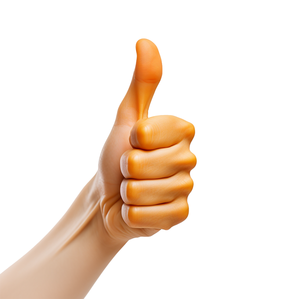 AI generated Thumbs up emoji png isolated on transparent background