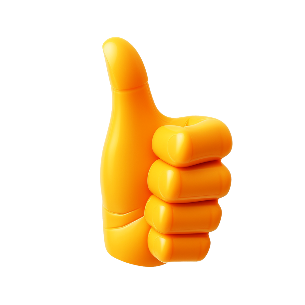 AI generated Thumbs up emoji png isolated on transparent background