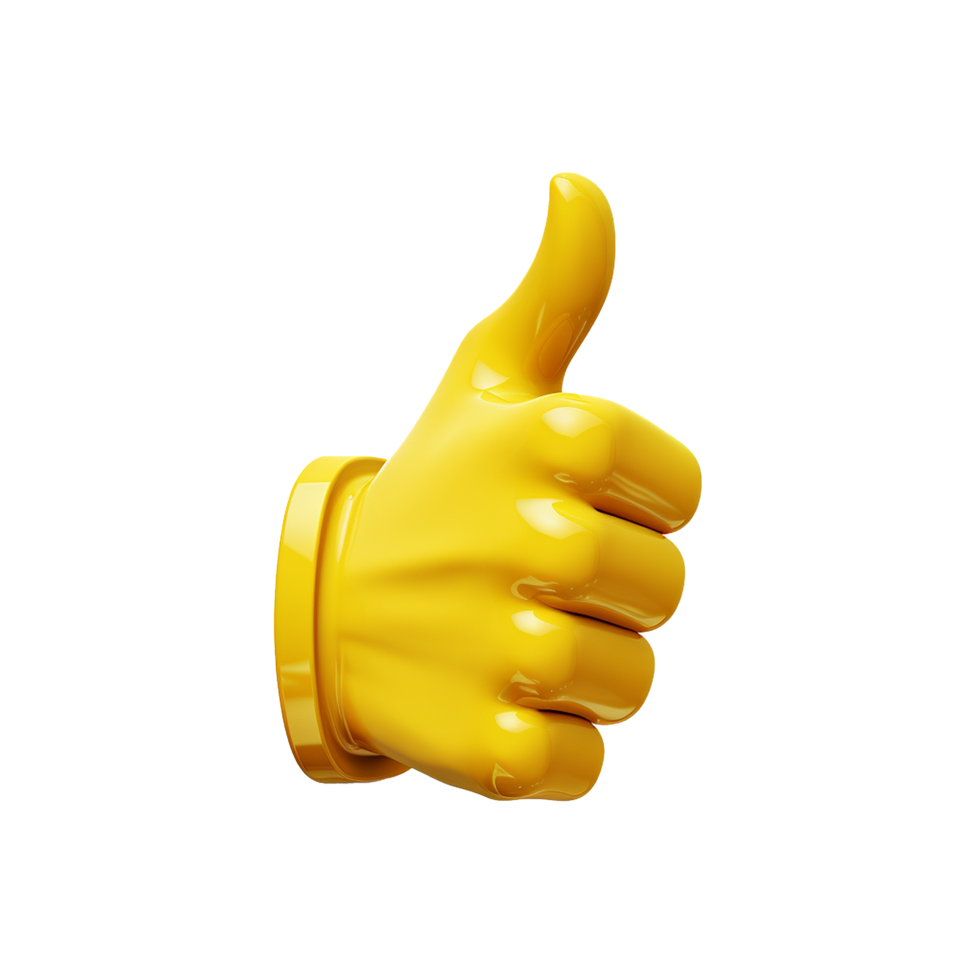 AI generated Thumbs up emoji png isolated on transparent background