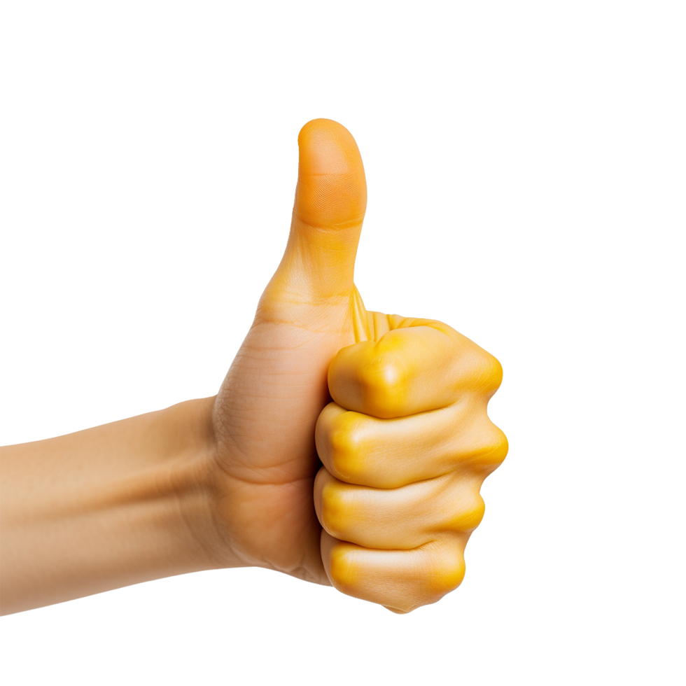 AI generated Thumbs up emoji png isolated on transparent background