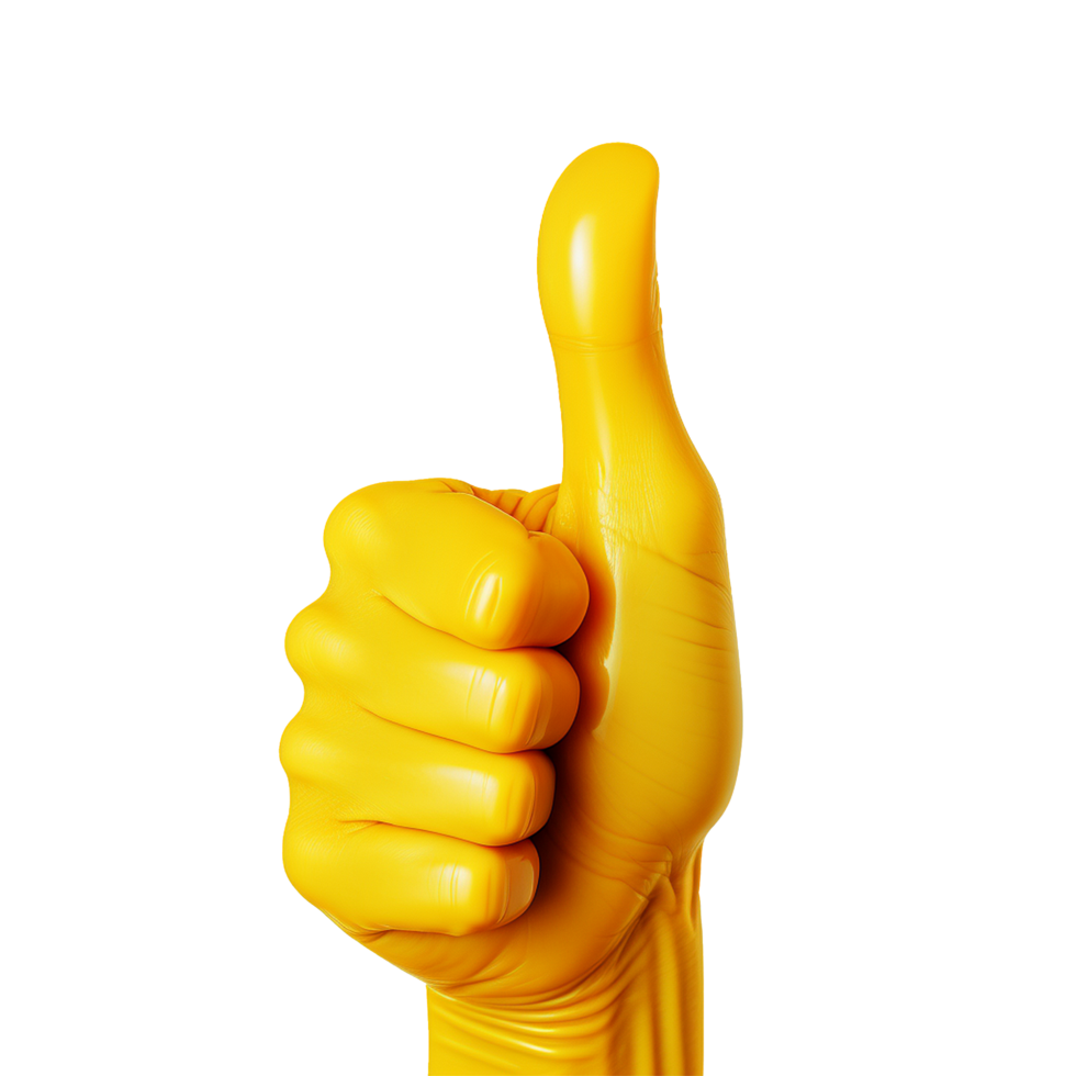 AI generated Thumbs up emoji png isolated on transparent background