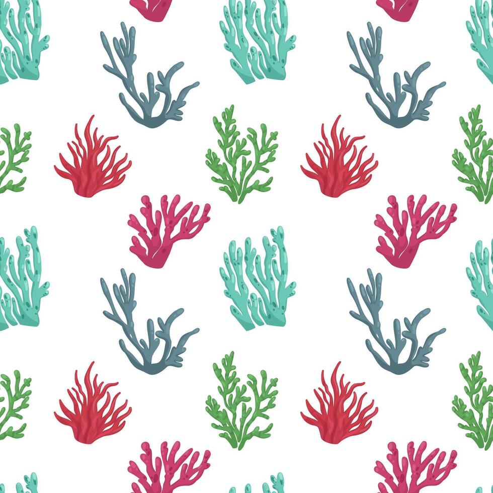 Vector pattern with corals