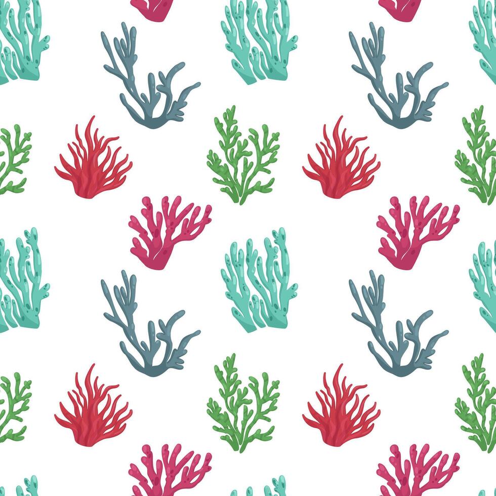 Vector pattern with corals