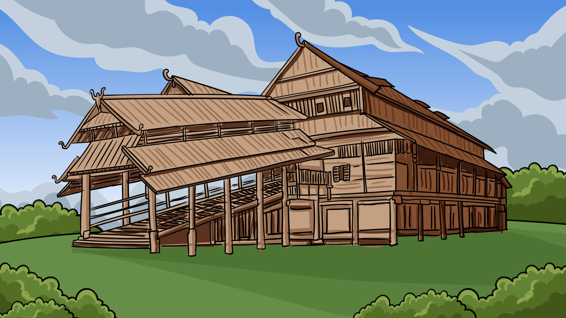 Rumah Adat Sumbawa Traditional House of West Nusa Tenggara Indonesia