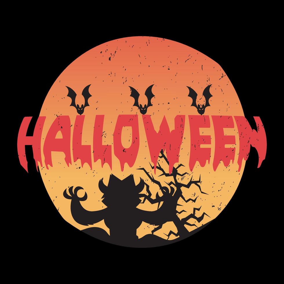 diseño de camiseta de halloween vector