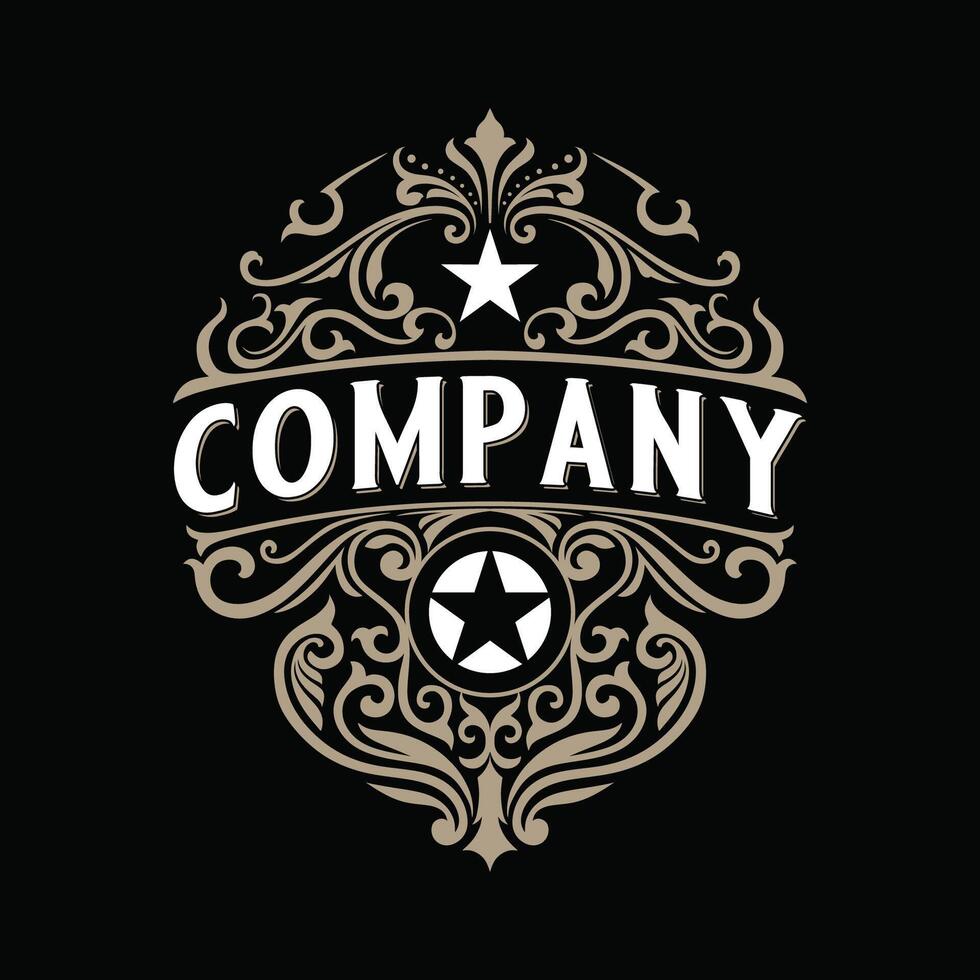luxury vintage logo. ornaments in the form of emblems, jewelry designs, packaging labels, stickers, etc vector