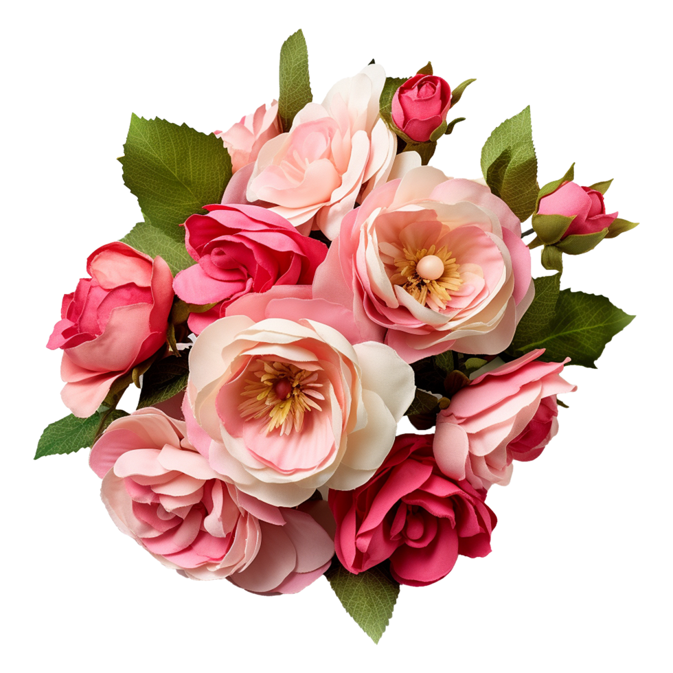 AI generated Rose flower 3d render isolated on transparent background png